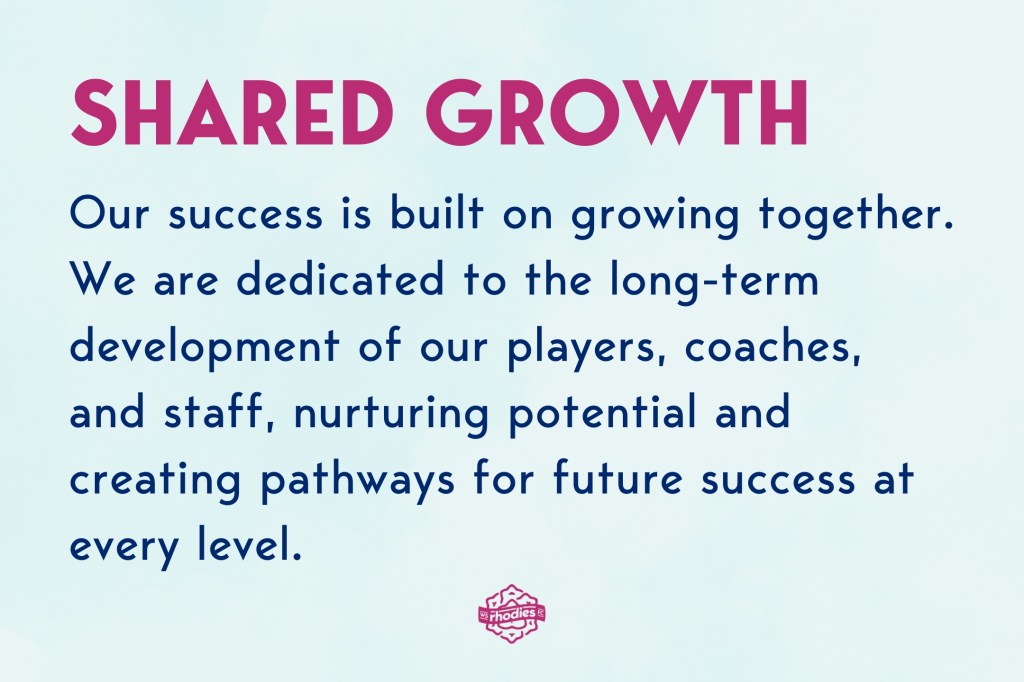 Shared Growth: Our success is built on growing together. We are dedicated to the long-term development of our players, coaches, and staff, nurturing potential and creating pathways for future success at every level.